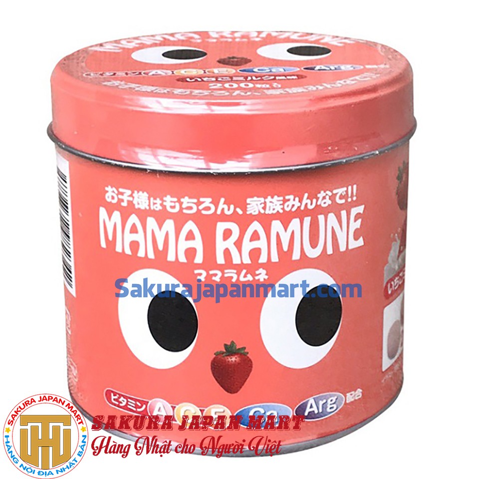 Kẹo cho trẻ biếng ăn Mama Ramune của Nhật Bản 200 viên
